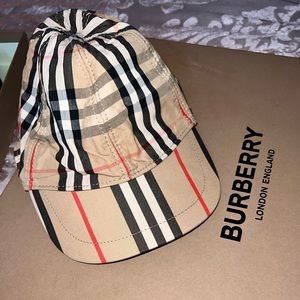 Burberry Kid's Vintage Check & Icon Stripe Baseball Cap